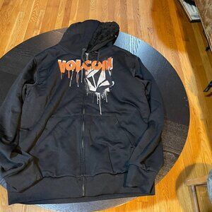 Volcom Black Hoodie - Thick for the cold winter